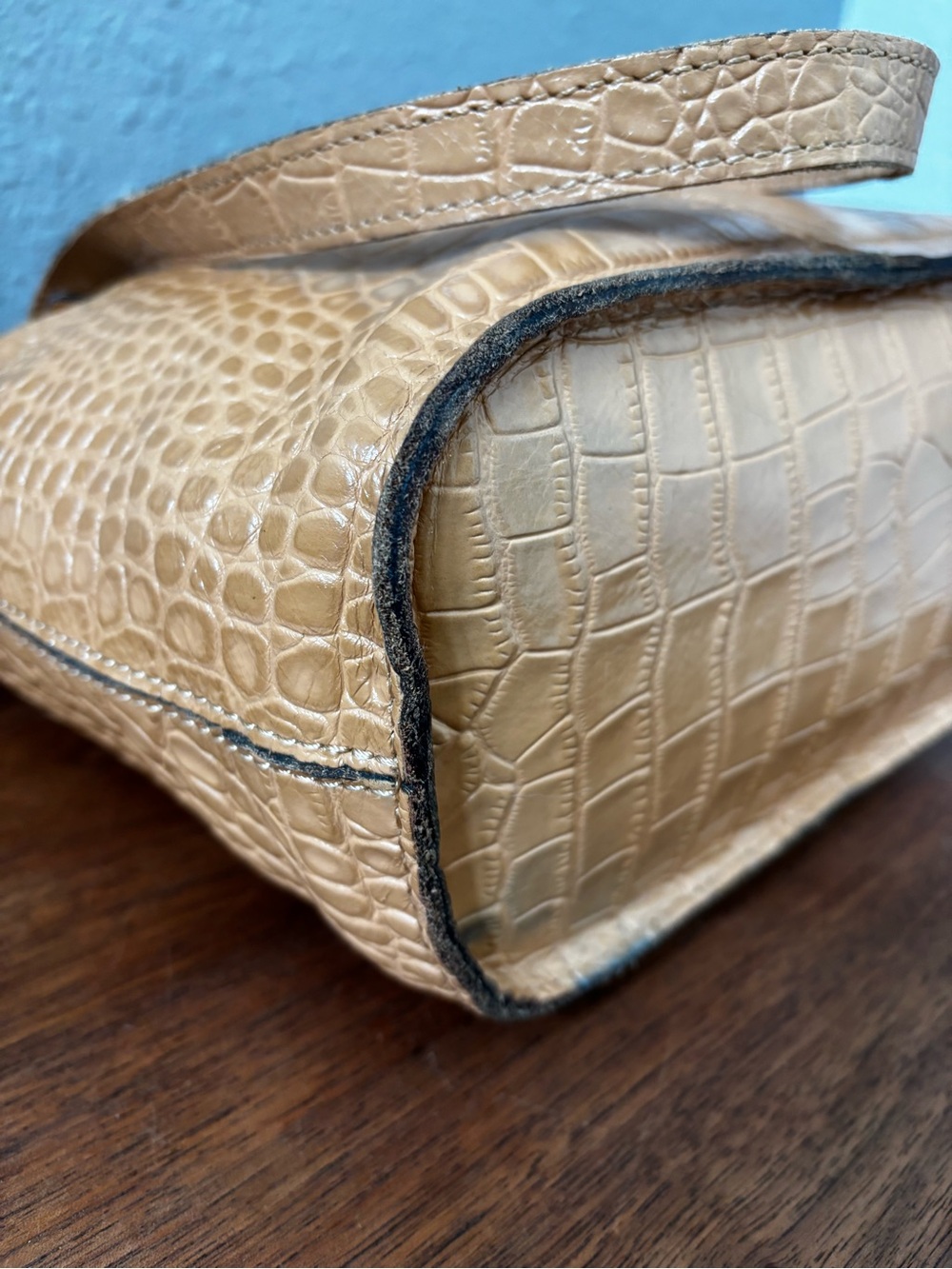 Patricia Nash Anniversary Croc Embossed Small Shop Tote - Picture 8 of 13
